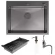 Кухонная мойка Roxen Simple 560220-60B-V 60x48 графит/вулканический песок