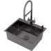 Кухонная мойка Roxen Simple 560220-60B-V 60x48 графит/вулканический песок