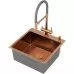 Кухонная мойка Roxen Simple 560220-50BR-V 50x48 бронза/вулканический песок