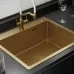 Кухонная мойка Frap FS6050-3 Decor-Золотой сатин