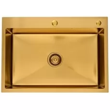 Кухонная мойка Frap FS7050-3 Decor-Золотой сатин