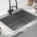 Кухонная мойка Frap FS7050 Decor-Сатин