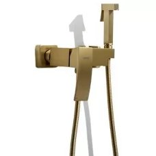 Смеситель с гигиенической лейкой Gappo G2007-33 золотой сатин