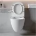 Унитаз Gappo GM1002 безободковый, торнадо, с сиденьем микролифт, белый (подвесной)