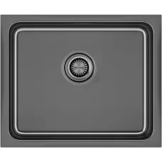 Кухонная мойка Paulmark Vista 54 Uni PM305444-GM 54x44 вороненая сталь