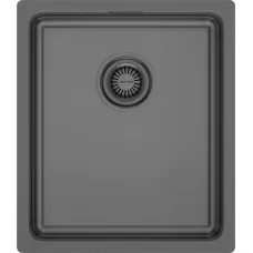 Кухонная мойка Paulmark Vista 38 Uni PM904438-GM 38x44 вороненая сталь