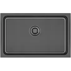 Кухонная мойка Paulmark Vista 74 Uni PM307444-GM 74x44 вороненая сталь