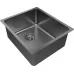 Кухонная мойка Paulmark Vista 38 Uni PM904438-GM 38x44 вороненая сталь