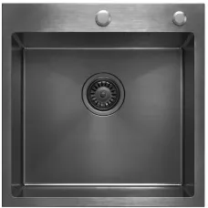 Кухонная мойка BLANTEK LS-5050B Nano black вороненая сталь