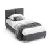 Кровать SIGNAL SIERRA Velvet tap. 150 серый/дуб, 90/200