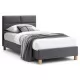 Кровать SIGNAL SIERRA Velvet tap. 150 серый/дуб, 90/200