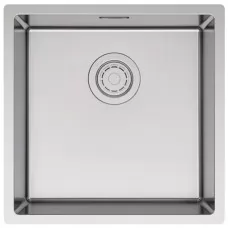 Кухонная мойка Paulmark Lassan 44 Uni LA44-BS 44x44 нержавеющая сталь