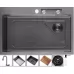 Кухонная мойка GranFest GF-7246 PVD графит