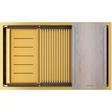 Кухонная мойка Paulmark Next-Multi Sink 74 Uni PM787445-BG 74x45 золото/брашированное золото