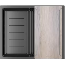 Кухонная мойка Paulmark Next-Multi Sink 54 Uni PM785445-GM 54x45 вороненая сталь