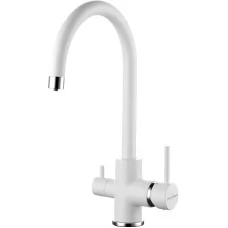 Смеситель для кухни под фильтр Paulmark Essen Es213211-431(WH) белый матовый