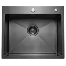 Кухонная мойка Blantek FS-5848HN Honeycomb Nano Black ECO во..