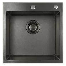 Кухонная мойка Blantek LS-5050STB Stone texture black вороненая сталь