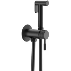 Смеситель с гигиенической лейкой Gid Edessa L070-BM-GD черный матовый