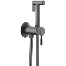 Смеситель с гигиенической лейкой Gid Edessa L070-GM-GD оружейная сталь