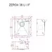 Кухонная мойка ZORG ZEROX 38 U / IF STEEL
