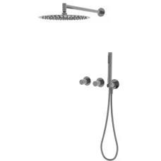 Душевая система Vincea Aura VSFW-6AU1GM вороненая сталь