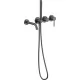 Смеситель для ванны Vincea Groove VBTW-4G1GM вороненая сталь