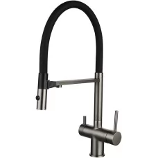 Смеситель для кухни под фильтр Vincea VKF-120GM вороненая сталь