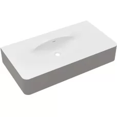 Умывальник Vincea Caprise VCB-4CA100MWLG белый матовый / серый