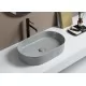 Раковина CeramaLux 9027MH 57,5х36 см рифленая светло-серая