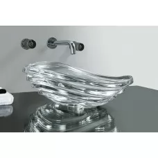 Раковина CeramaLux GL50 50 x36 см, стекло прозрачное