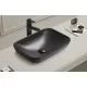 Раковина CeramaLux E408DMB 571,5х34 см черный матовый