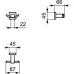 Крючок Ideal Standard IOM Square E2193AA хром