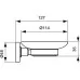Мыльница Ideal Standard IOM A9122AA матовое стекло / хром