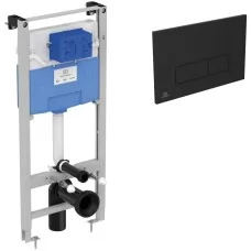 Инсталляция для унитаза Ideal Standard Prosys Frame 120 M R020467 с черной матовой клавишей смыва R0121A6