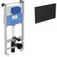 Инсталляция для унитаза Ideal Standard Prosys Frame 120 M R020467 с черной матовой клавишей смыва R0121A6