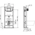 Унитаз с инсталляцией Ideal Standard Tesi Aquablade + кнопка Oleas M2 хром S0079R0121AA