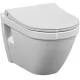 Унитаз Vitra S50 7740B003-0850+801-003-019 белый, с сидением, безободковый (подвесной)