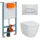 Унитаз с инсталляцией Vitra Sanibelle 9878B003-7200 клавиша хром
