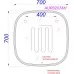 Зеркало Aqwella Aura 70x70 с подсветкой и антизапотеванием
