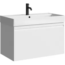 Тумба Aqwella Pure 81x47 PUR0108WM+4610119205126 с умывальником Вилис 81, белый