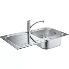 Кухонная мойка Grohe K300 31565SD0 86x50 со смесителем 33281002 нержавеющая сталь