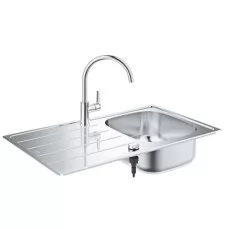 Кухонная мойка Grohe К200 31562SD1 86x50 со смесителем 31562SD1 нержавеющая сталь