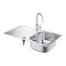Кухонная мойка Grohe К200 31562SD1 86x50 со смесителем 31562SD1 нержавеющая сталь