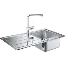 Кухонная мойка Grohe K500 31573SD0 86x50 со смесителем 32168000 нержавеющая сталь