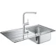 Кухонная мойка Grohe K500 31573SD0 86x50 со смесителем 32168000 нержавеющая сталь