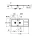 Кухонная мойка Grohe K500 31588SD0 116x50 нержавеющая сталь