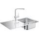Кухонная мойка Grohe K500 31573SD1 86x50 со смесителем 32168000 нержавеющая сталь