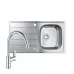 Кухонная мойка Grohe К200 31562SD1 86x50 со смесителем 31562SD1 нержавеющая сталь