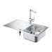 Кухонная мойка Grohe K500 31573SD1 86x50 со смесителем 32168000 нержавеющая сталь